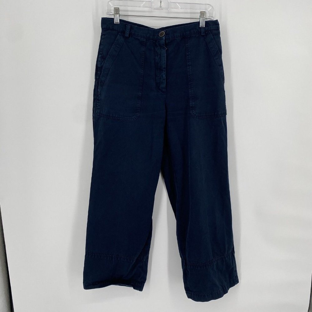 Dries van notes pants women’s 6 navy blue wide leg relaxed loose fit